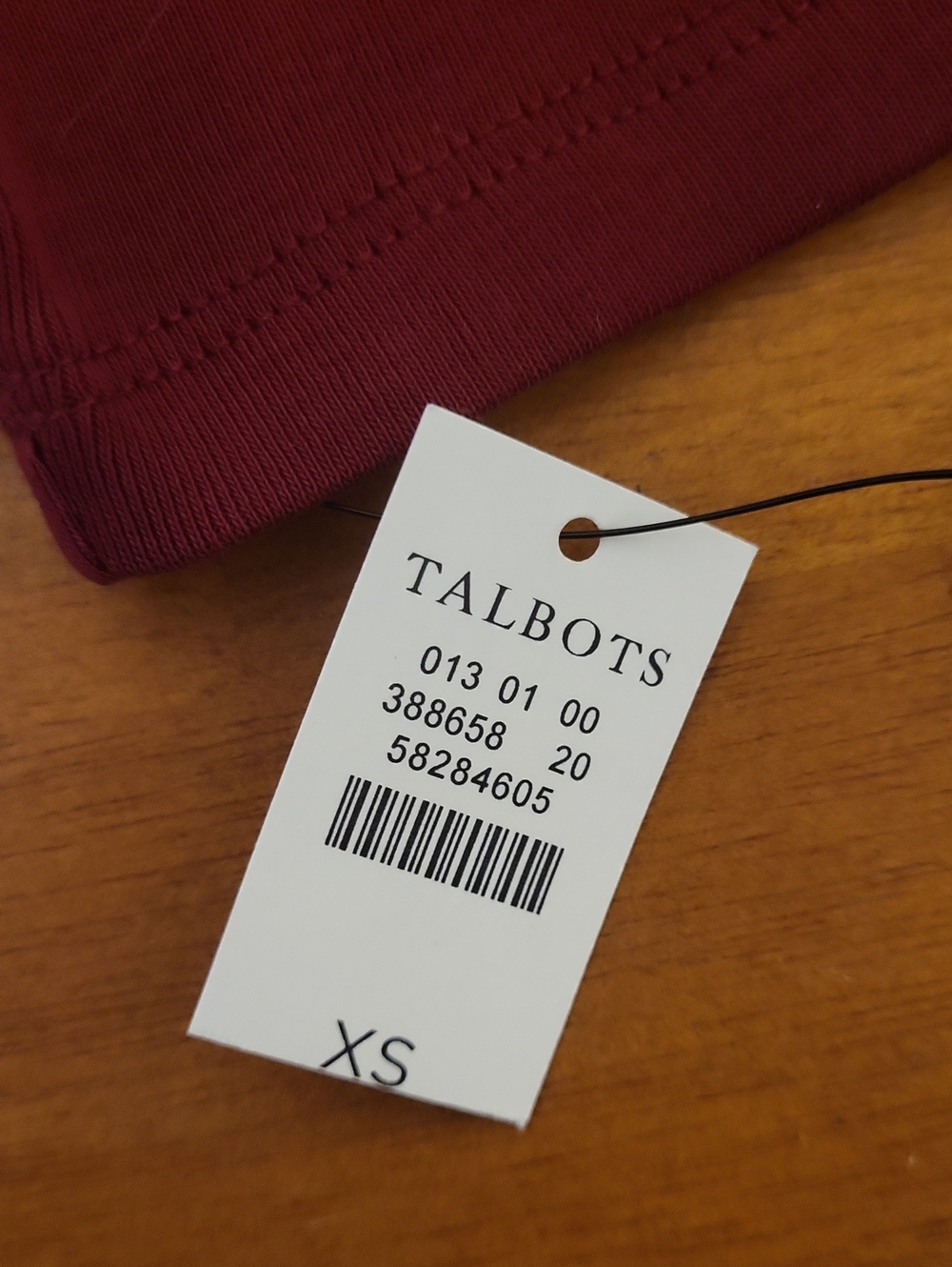 Talbots Women's Burgundy Long-Sleeve Crewneck Top - Picture 4 of 4